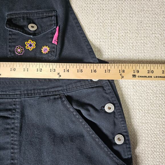 Vintage 2001 Tweety Black Wide Leg Overalls Year 2001 Embroidered Detail Large - Picture 9 of 16